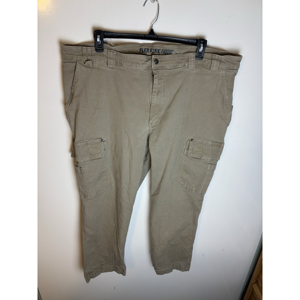Duluth Trading Co Flex Fire Hose Relaxed Fit Cargo Pants Tan Mens 50X32 45507C